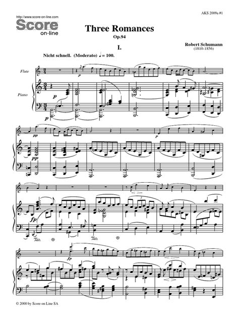  Three Romances Opus 94 by Robert Schumann